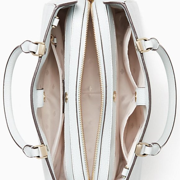 Kate Spade Leila Medium Triple Compartment Satchel Hazy Morning Color - Picture 4 of 16